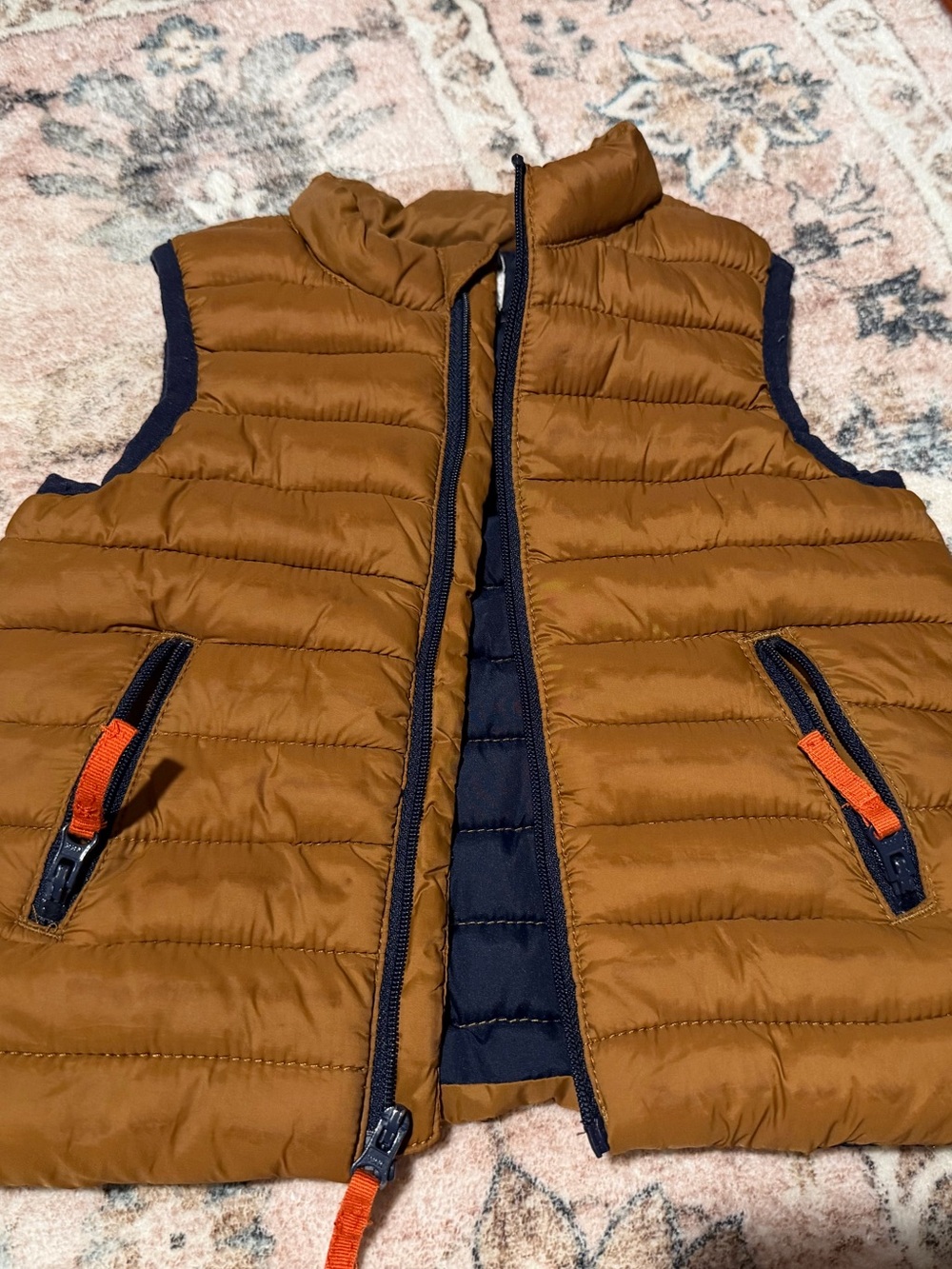 Gymboree Brown and Navy Quilted Baby Vest